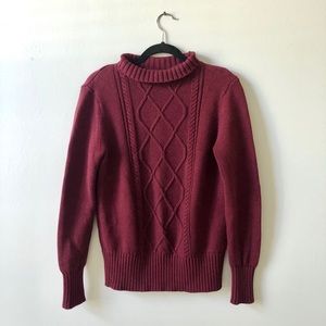 J. Crew Maroon Turtleneck Sweater